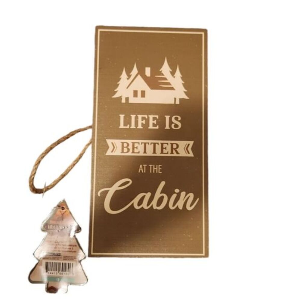 "Life is better at the cabin wood decoration